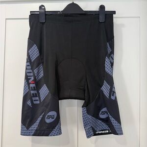 Sponeed Black‎ and Gray Padded Cycling Shorts